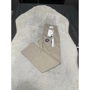 New Izod Flat Front Boys Beige Chino Pants Size 20 Stretch‎